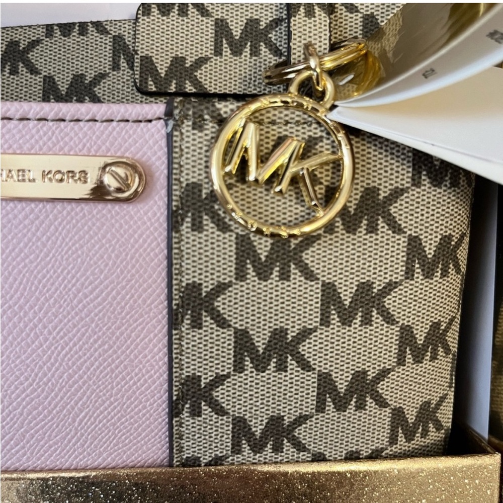 Michael Kors Pink and Tan Logo Belt Bag - L/XL - Picture 3 of 10